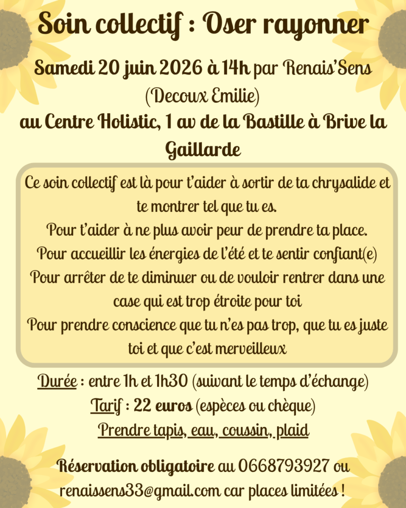 Soin collectif Oser rayonner